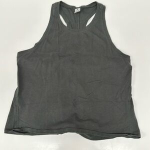 Yogalicious tie tank grey large